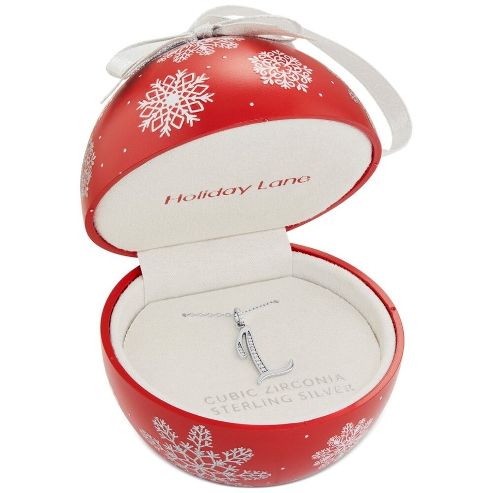 Holiday Lane Cubic Zirconia Infinity Pendant Necklace in Sterling Silver